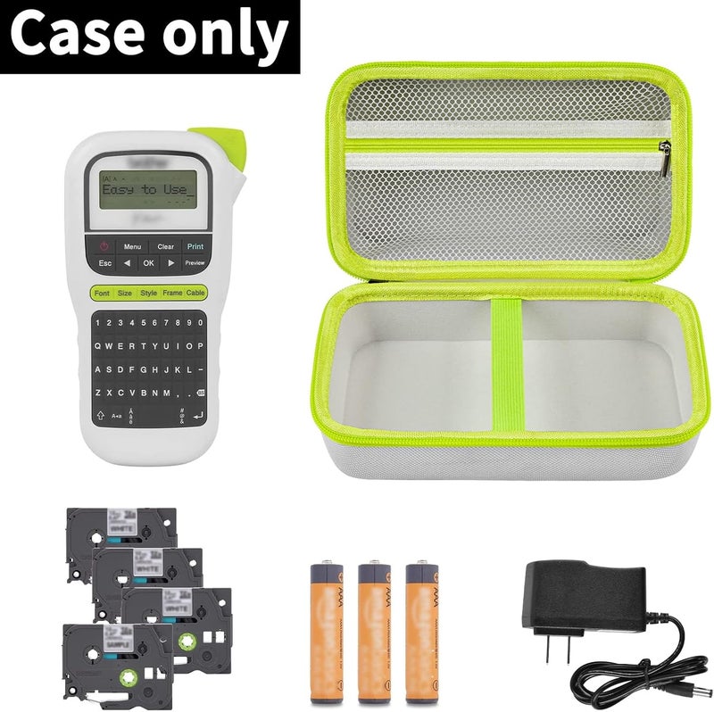 GWCASE Case Compatible with Brother for P-Touch PTH110/ PRTH110/ Pro PT-H111/ PTE110 Portable Label Maker, Storage Holder Carrying Organizer for Label Tapes, AC Adapter, Charging Cables (Box Only) -White - Image 2
